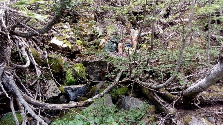 Ruta a campo traviesa de bajada.